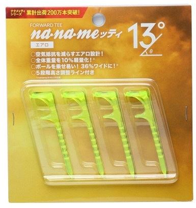naname 傾斜Tee 黃 13° 4入